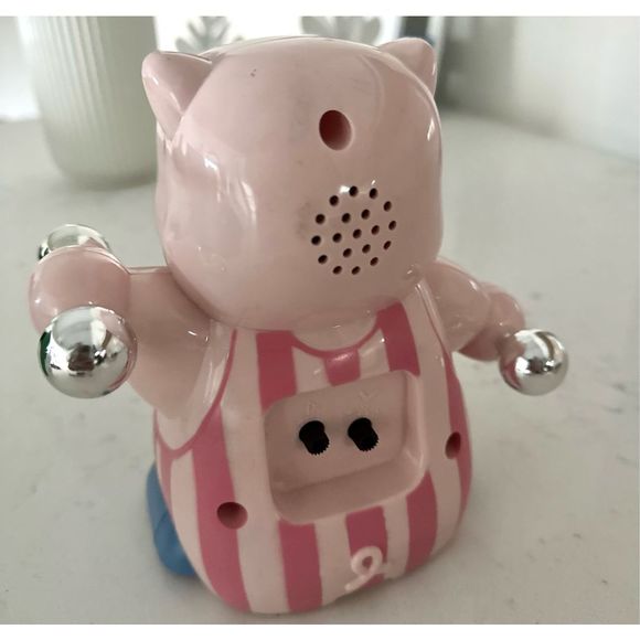 Vintage Aerobics Pig Working Alarm Clock - Picture 6 of 8